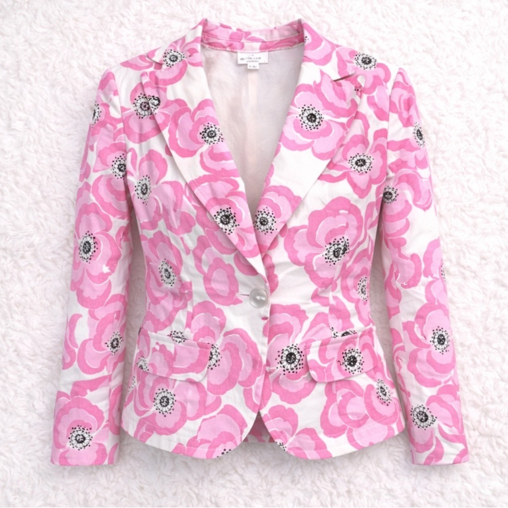 Vintage Tara Jones Pink Floral Blazer 4 Barbiecore French Coquette Girl 90s